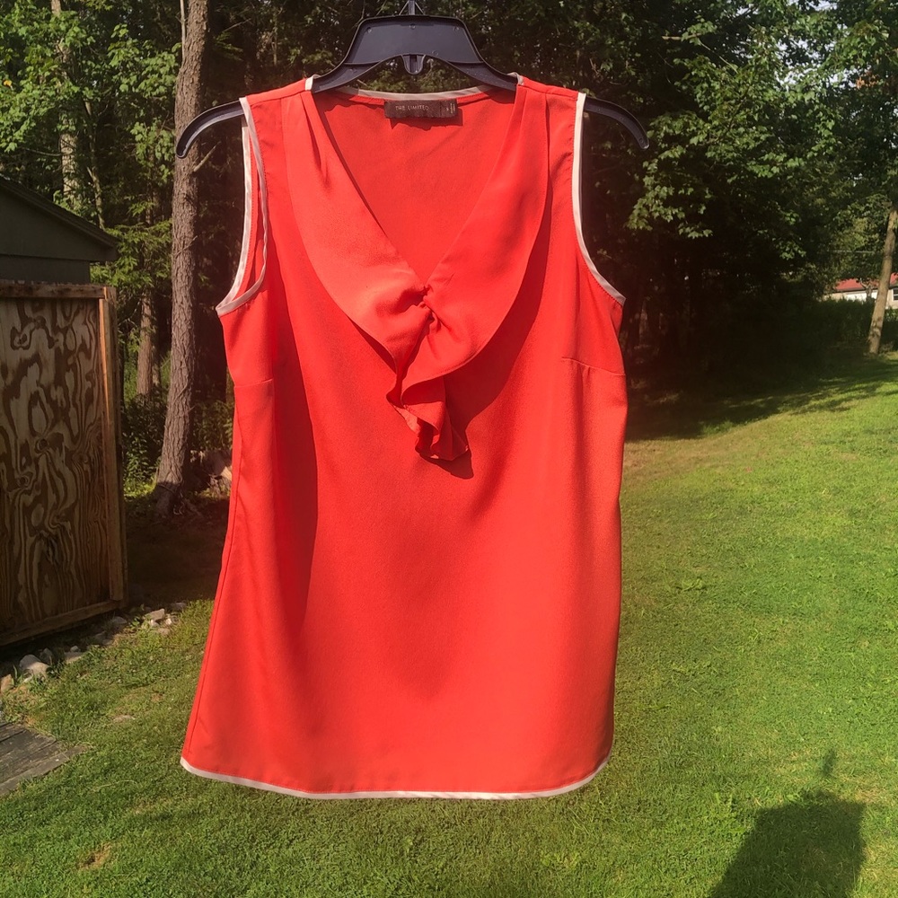 Vibrant Orange lightweight Top! Flattering!